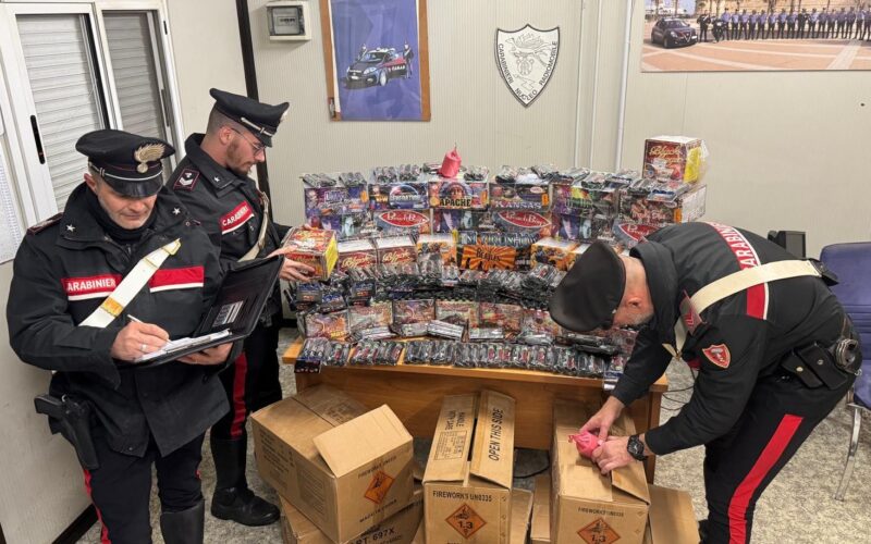 Botti di fine anno. Carabinieri sequestrano 120kg di fuochi d’artificio