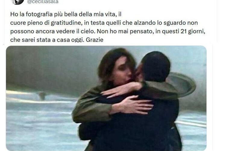 Cecilia Sala torna a casa dopo il rilascio in Iran