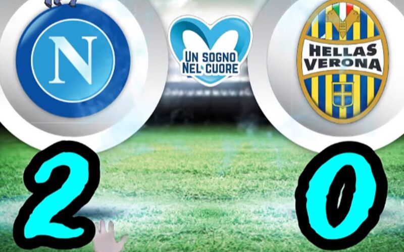Napoli-Verona 2-0, gli azzurri volano in vetta
