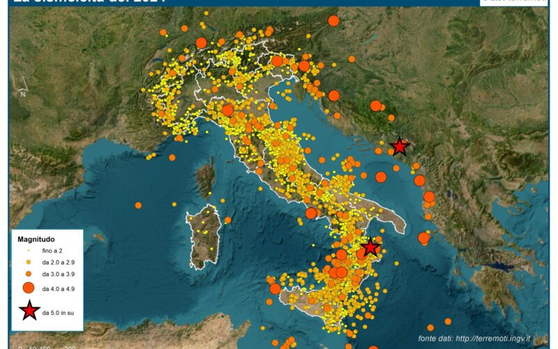 Quasi 17.000 terremoti in Italia nel 2024, riferisce INGV