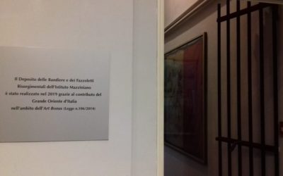 Fazzoletti del Risorgimento esposti alla Casa di Mazzini