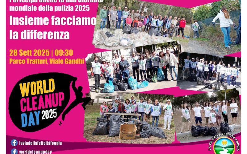 Foggia: i volontari puliscono Parco Tratturi per Cleanup Day