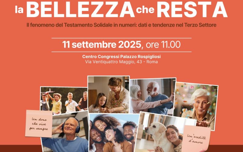 Lascito Solidale, a Roma incontro su donazioni e Terzo Settore