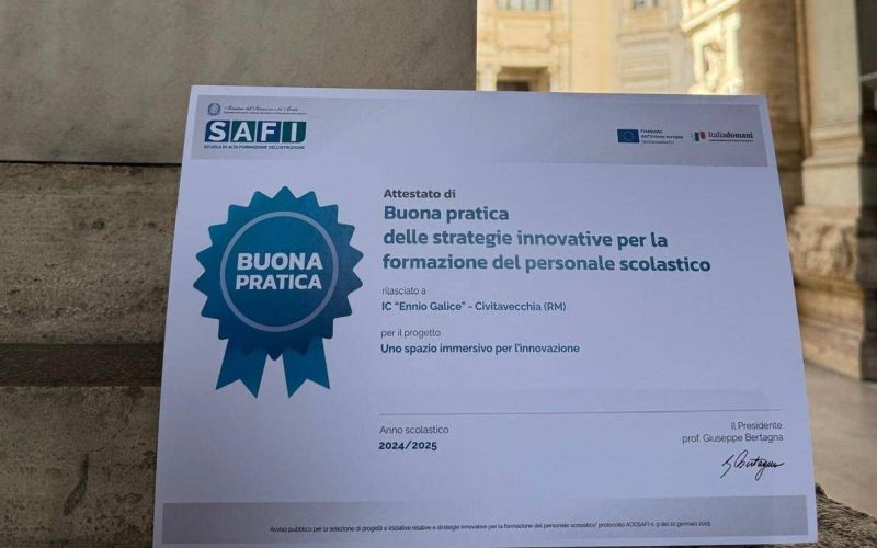 Civitavecchia, l’istituto Galice premiato dal ministero