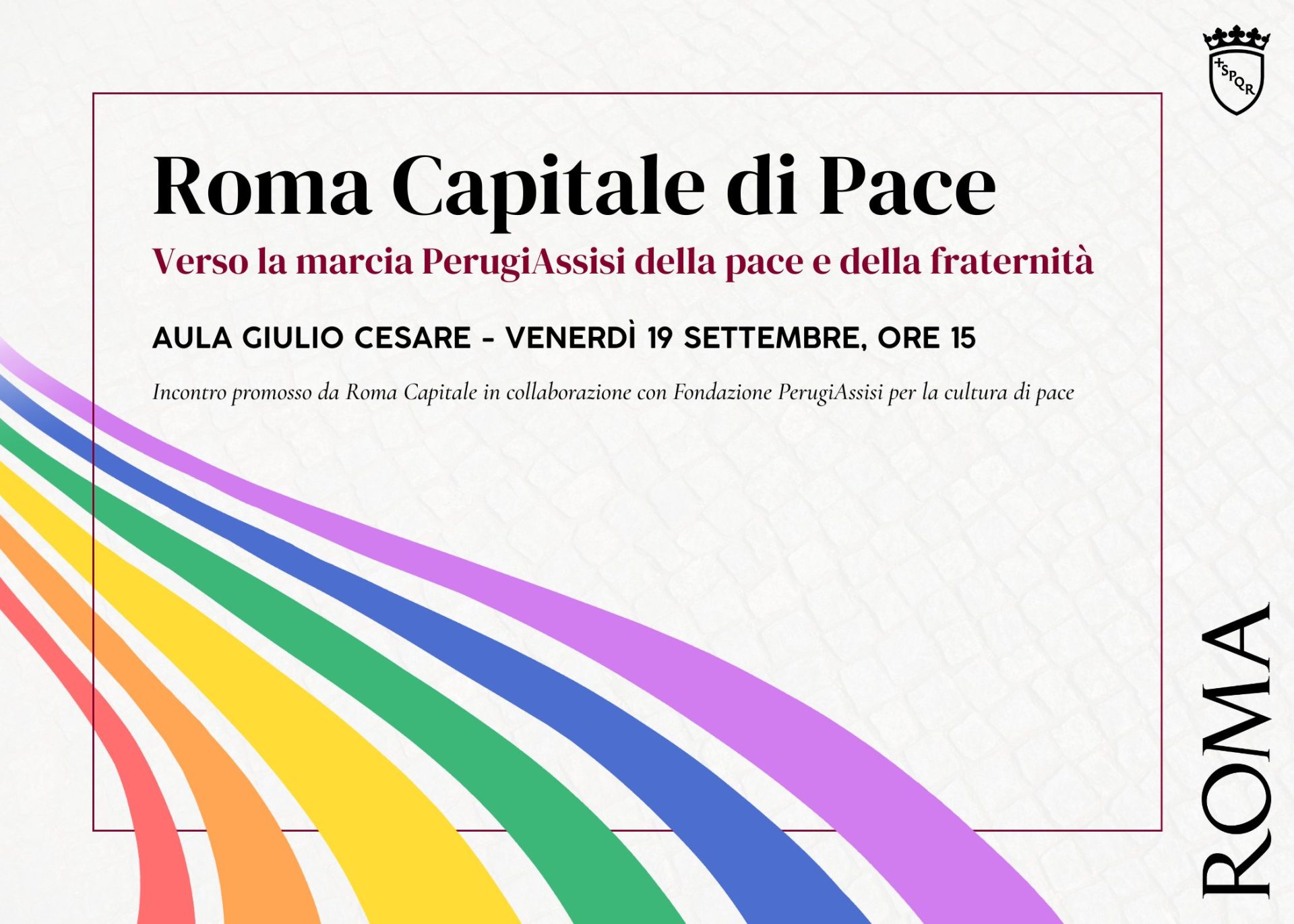 Roma ospita incontro sulla pace in Campidoglio