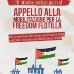 Proteste il 8 ottobre contro interferenze israeliane Freedom Flotilla