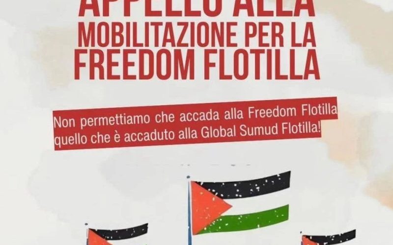 Proteste il 8 ottobre contro interferenze israeliane sulla Freedom Flotilla